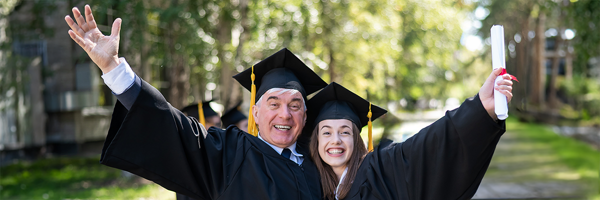 Two graduates